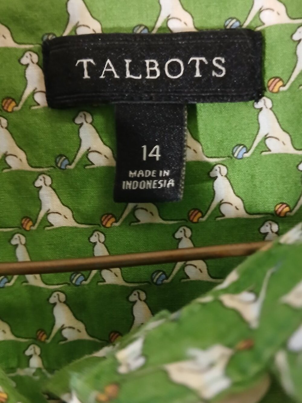 Talbot's blouse with dog print - size 14 - Picture 6 of 6